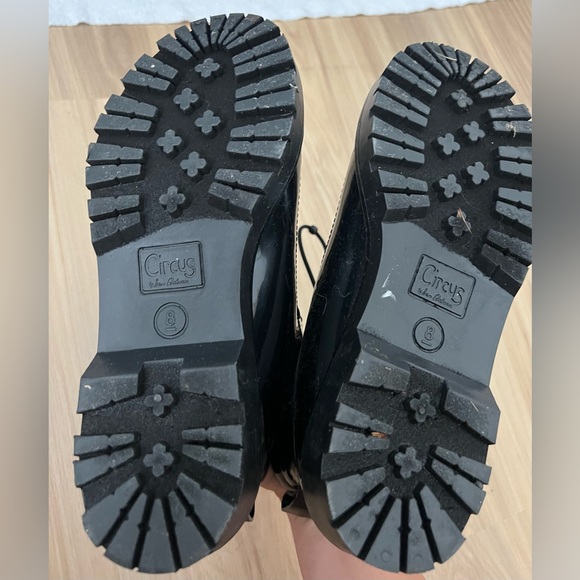 Sam Edelman black patent leather combat boots great condition 90s grunge - Picture 5 of 5